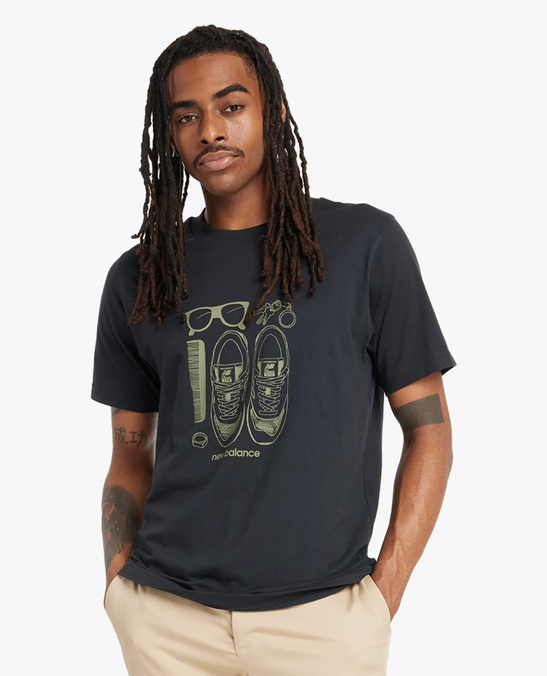 NEW BALANCE - Áo thun nam cổ tròn tay ngắn Essentials Graphic