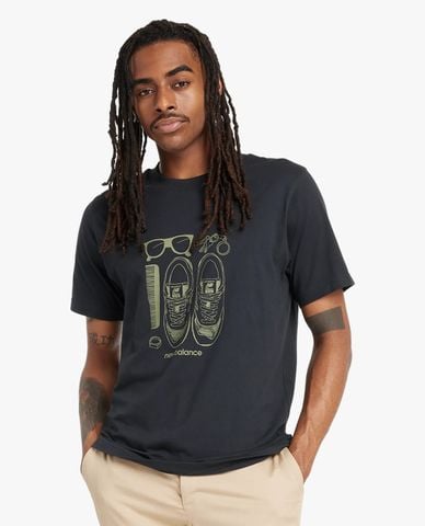  NEW BALANCE - Áo thun nam cổ tròn tay ngắn Essentials Graphic 