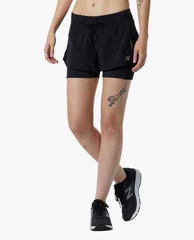  NEW BALANCE - Quần shorts chạy bộ nữ Impact Run 2 In 1 