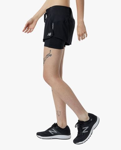  NEW BALANCE - Quần shorts chạy bộ nữ Impact Run 2 In 1 