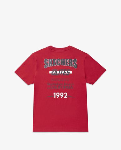  SKECHERS - Áo thun nam tay ngắn năng động phối logo 