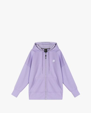  SKECHERS - Áo khoác thể thao nữ tay dài phối mũ thời trang 