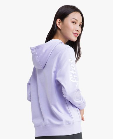  SKECHERS - Áo hoodie nữ tay dài phối mũ trùm 