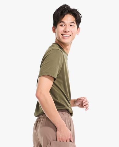  SKECHERS - Áo thun nam cổ tròn tay ngắn Iconic 