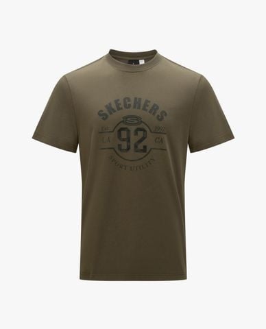  SKECHERS - Áo thun nam cổ tròn tay ngắn thời thượng 