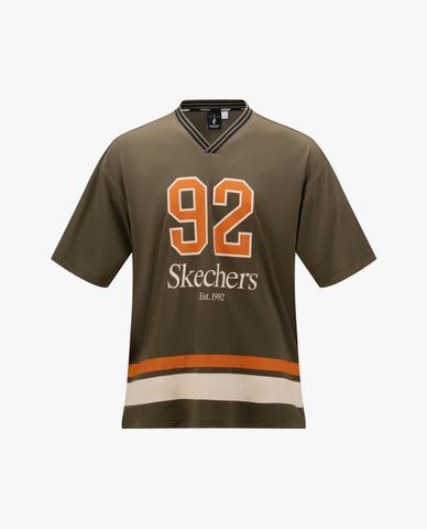  SKECHERS - Áo thun nam cổ V hiện đại 