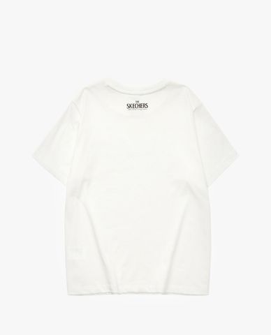  SKECHERS - Áo thun nữ ngắn tay phom suông hiện đại Love 