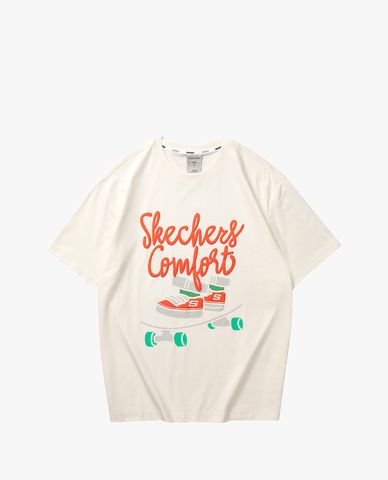  SKECHERS - Áo thun thể thao nam tay ngắn hiện đại 