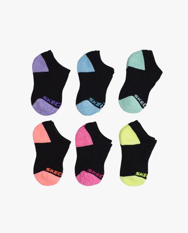  SKECHERS - Set 6 vớ bé gái cổ thấp No Show 