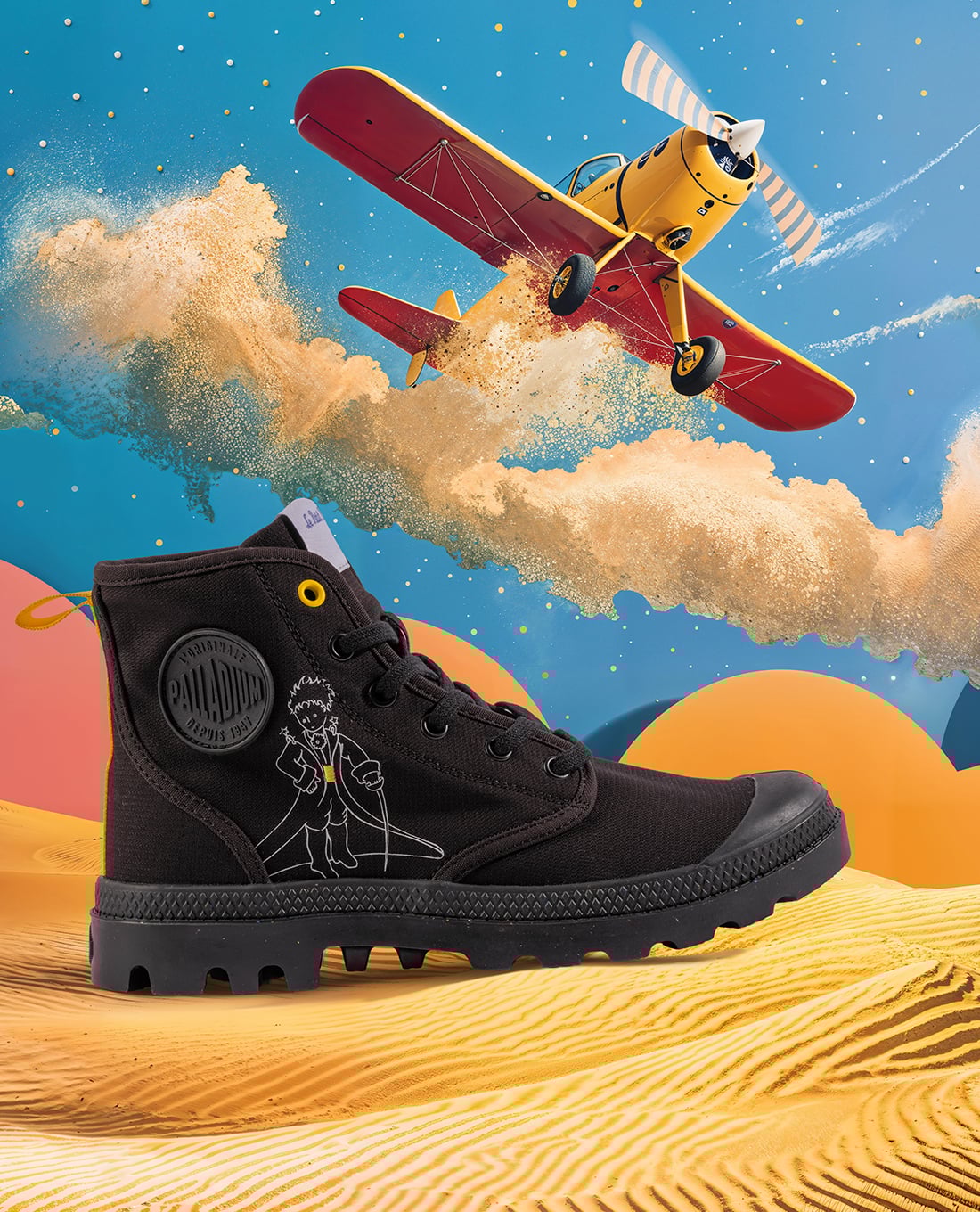 PALLADIUM - Giày sneakers unisex cổ cao Pampa Petit Prince