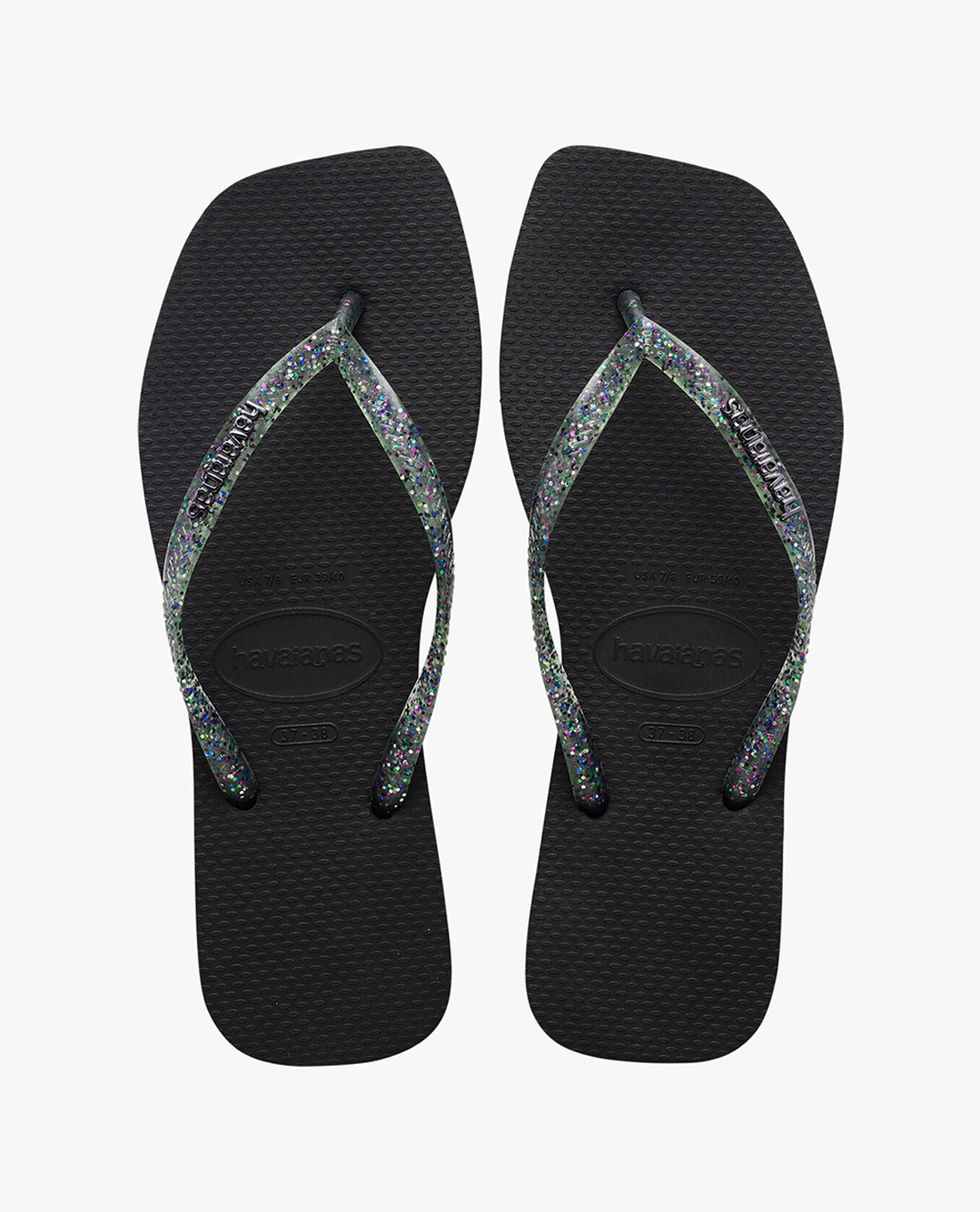 HAVAIANAS - Dép kẹp nữ Slim Square Logo Metallic
