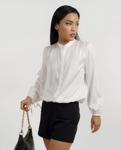  GIGI - Áo sơ mi nữ tay dài rút dây thời trang 