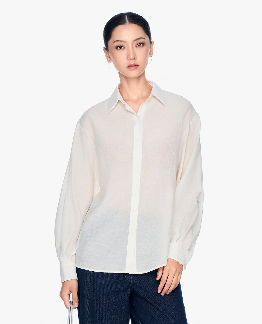 GIGI - Áo sơ mi nữ cổ bẻ tay dài hiện đại