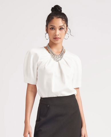  GIGI - Áo kiểu nữ tay ngắn phom suông thanh lịch 