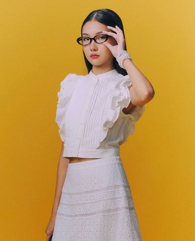  GIGI - Áo croptop cổ tròn sát nách thời thượng 