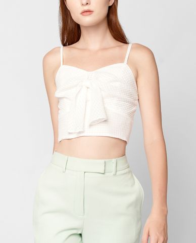  GIGI - Áo croptop nữ hai dây Ruffle Tie Camisole 