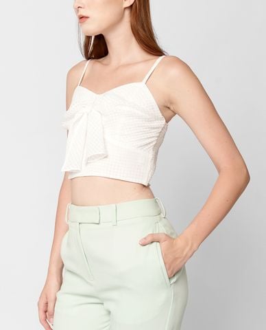  GIGI - Áo croptop nữ hai dây Ruffle Tie Camisole 