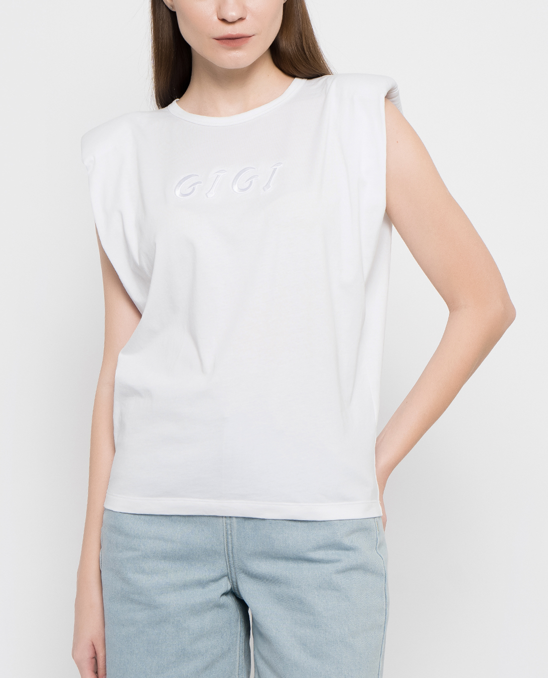 GIGI - Áo sát nách nữ phom suông độn vai Padding shoulder