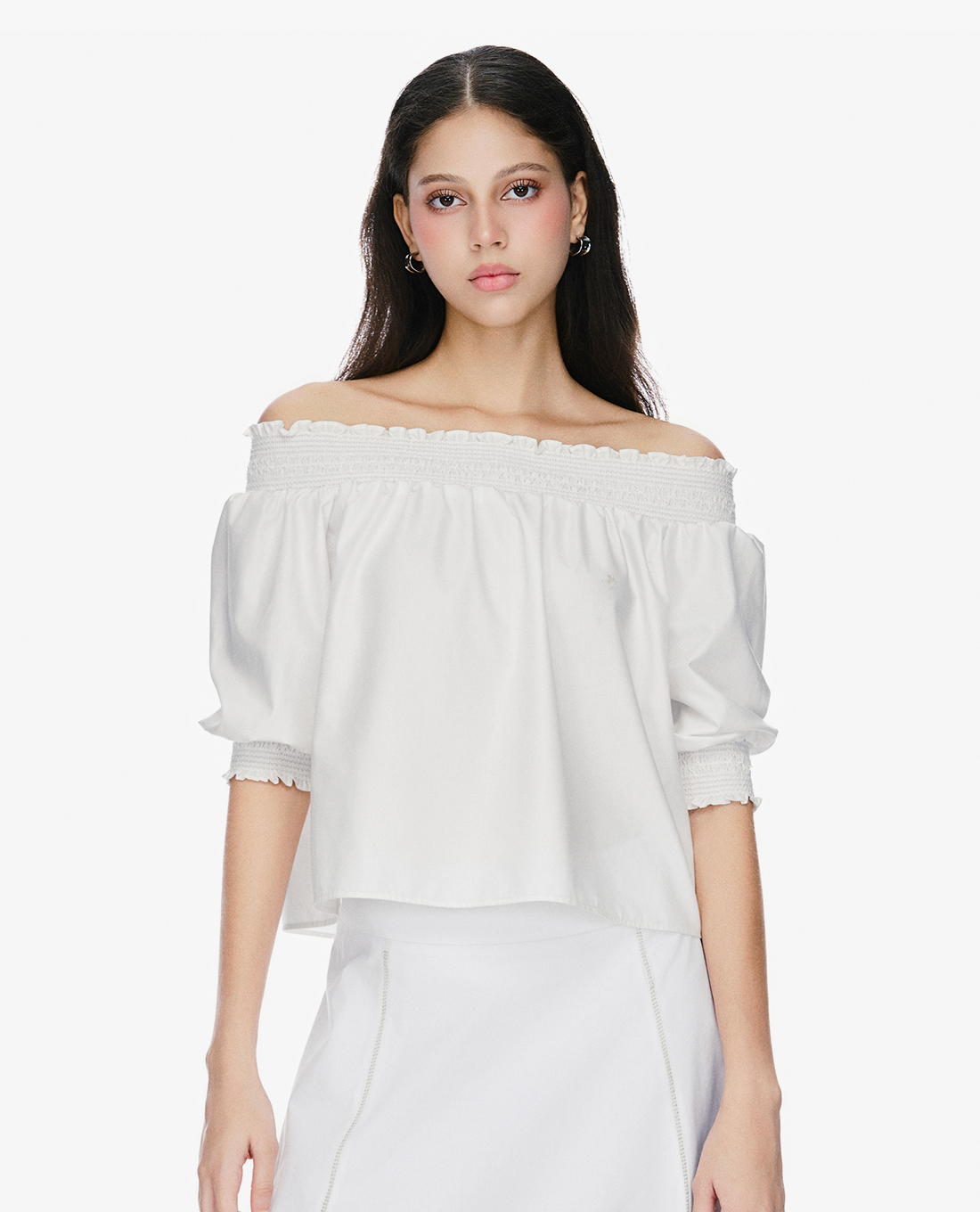 GIGI - Áo trễ vai nữ bo thun nữ tính