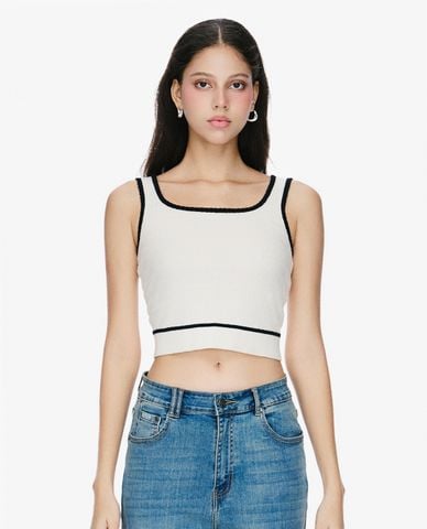  GIGI - Áo hai dây nữ croptop cổ vuông thời trang 