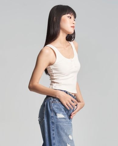  GIGI - Áo croptop nữ sát nách phom ôm nữ tính 