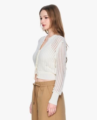  GIGI - Áo khoác cardigan nữ cổ tròn tay dài trẻ trung 