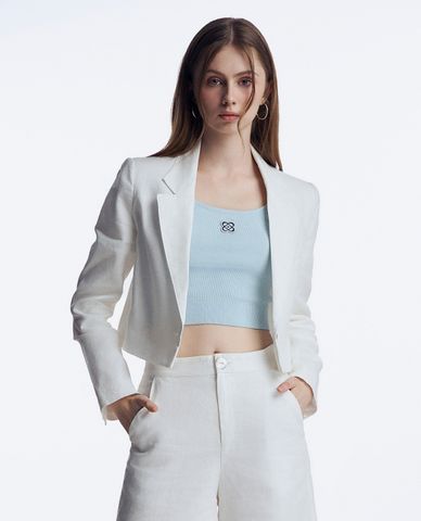  GIGI - Áo blazer nữ dáng ngắn phối nút cài năng động 