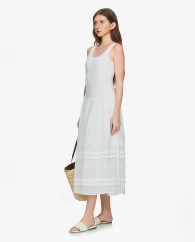  GIGI - Đầm hai dây midi cổ vuông thanh lịch 