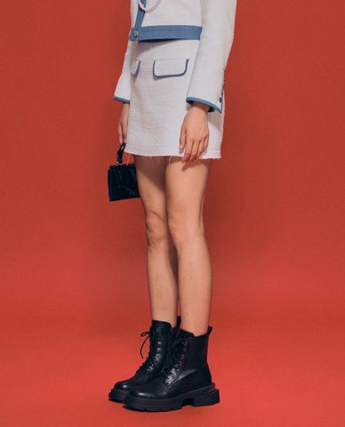  GIGI - Chân váy chữ A mini phối túi nắp gập thời trang 