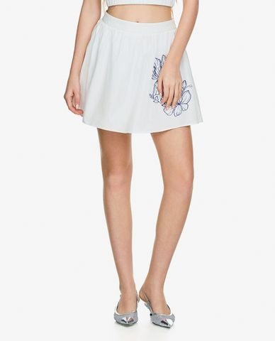  GIGI - Chân váy chữ A mini lưng thun phối họa tiết hoa 