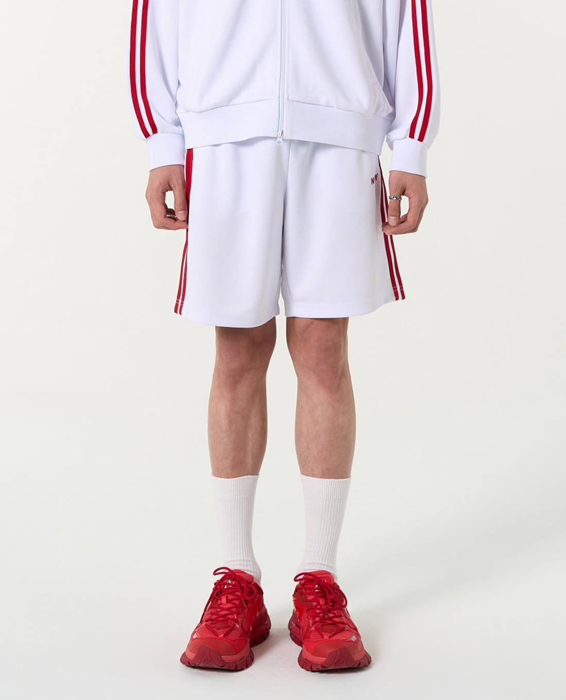 NERDY - Quần short unisex ống rộng lưng thun NY Track