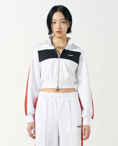  NERDY - Áo khoác thể thao nữ cổ trụ tay dài Color Block Track 