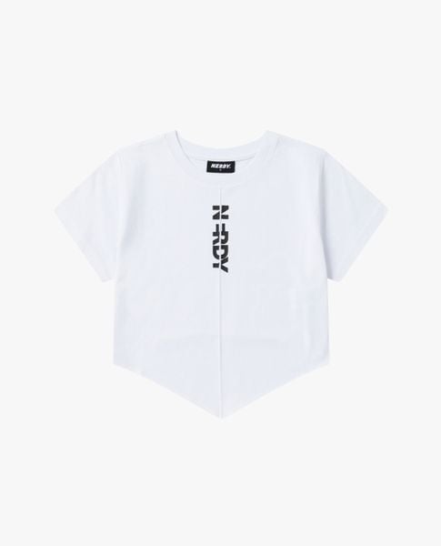  NERDY - Áo croptop nữ cổ tròn tay ngắn Scarf Point 