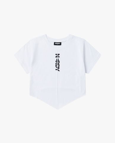  NERDY - Áo croptop nữ cổ tròn tay ngắn Scarf Point 