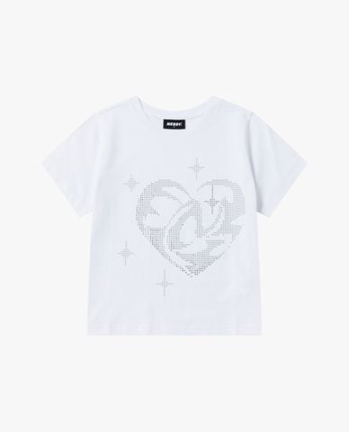  NERDY - Áo thun nữ cổ tròn tay ngắn Sparkling Heart 