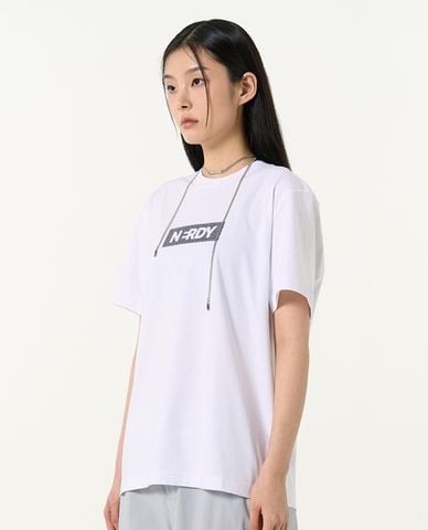  NERDY - Áo thun unisex cổ tròn tay ngắn Blenk Frame Logo 