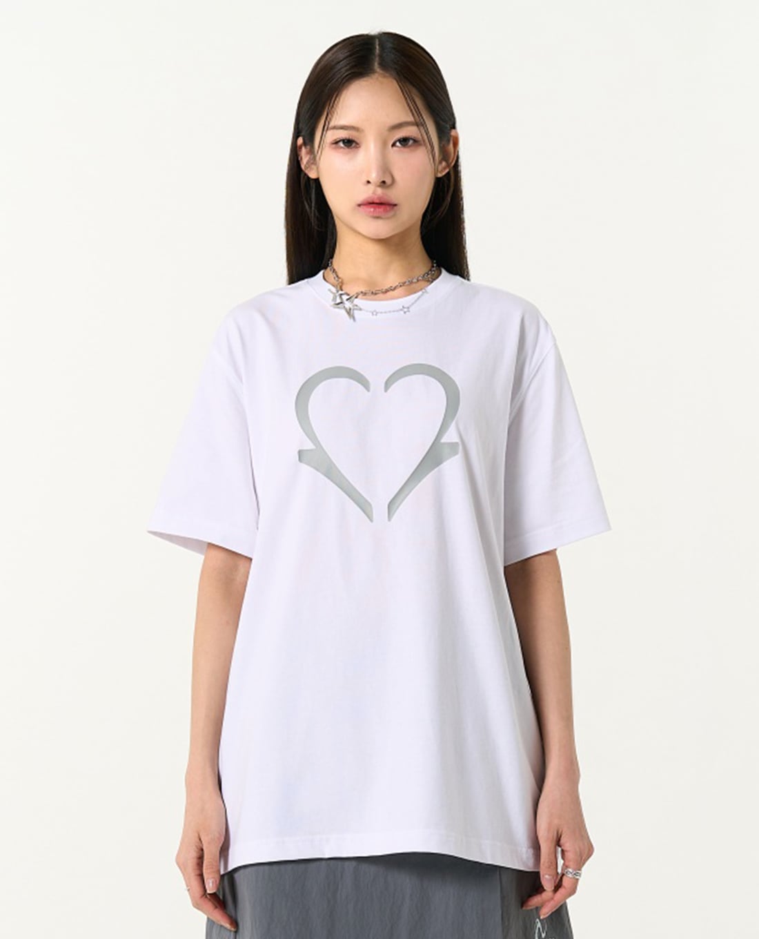 NERDY - Áo thun unisex cổ tròn tay ngắn N Heart