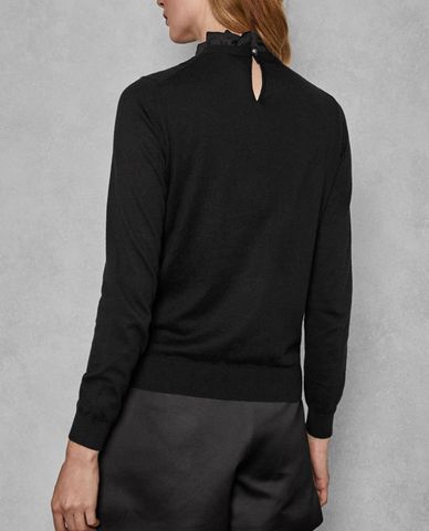  TED BAKER - Áo kiểu nữ cổ trụ phối bèo Paygeei 