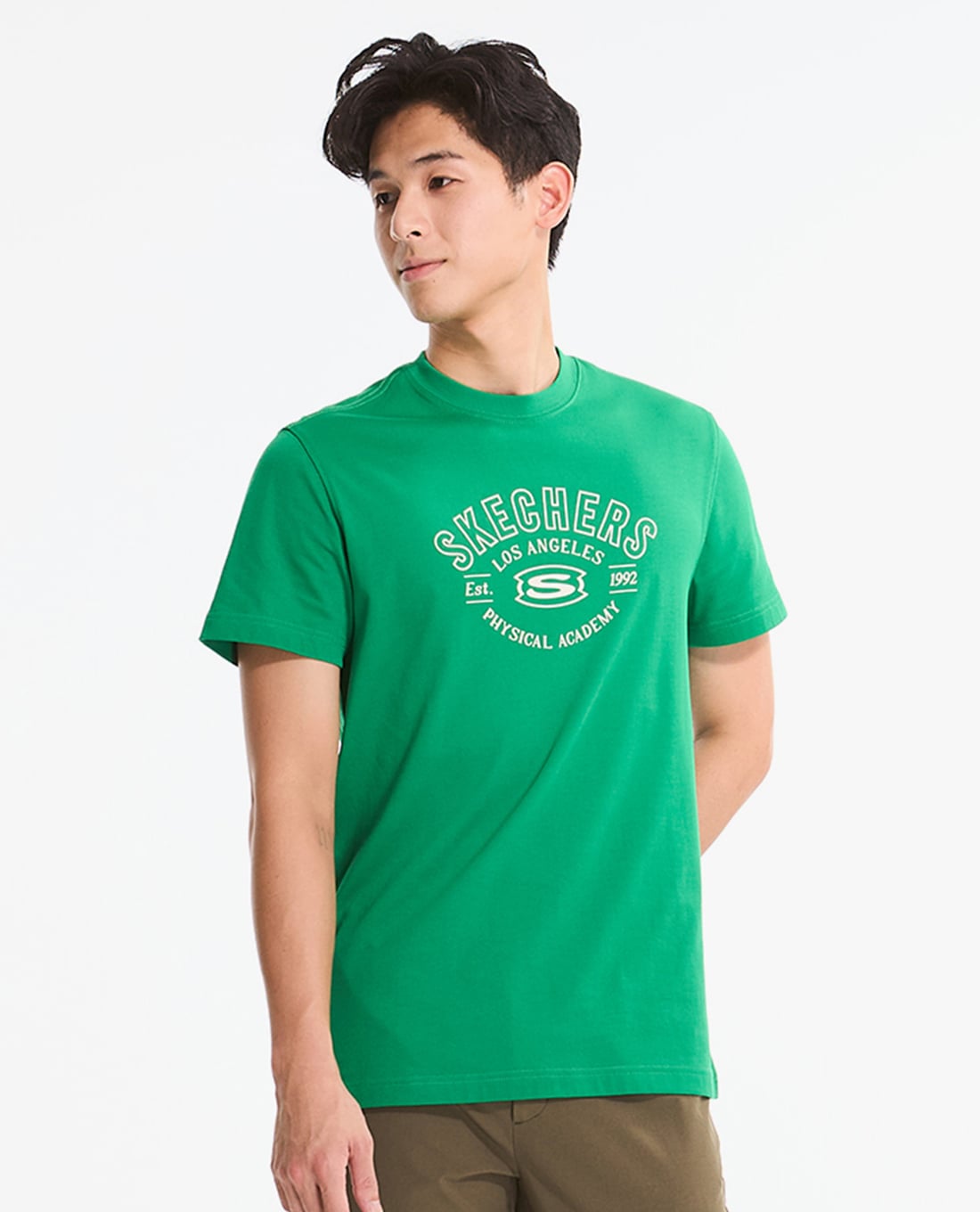 SKECHERS - Áo thun nam cổ tròn tay ngắn Iconic