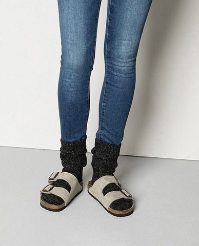  BIRKENSTOCK - Vớ unisex cổ cao Logo Patch Ribbed 