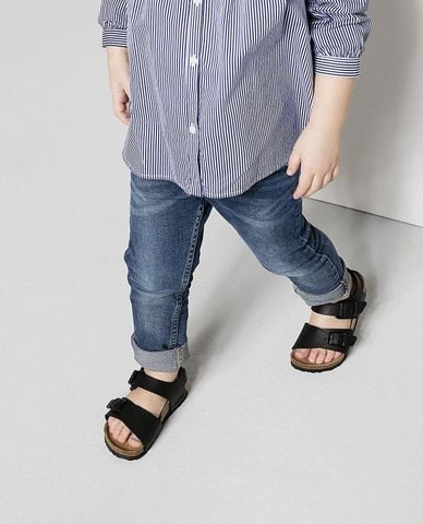  BIRKENSTOCK - Giày sandals trẻ em đế bệt New York 