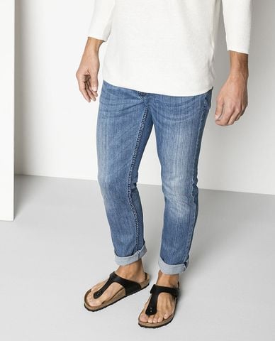  BIRKENSTOCK - Dép kẹp unisex phối khóa Giza 