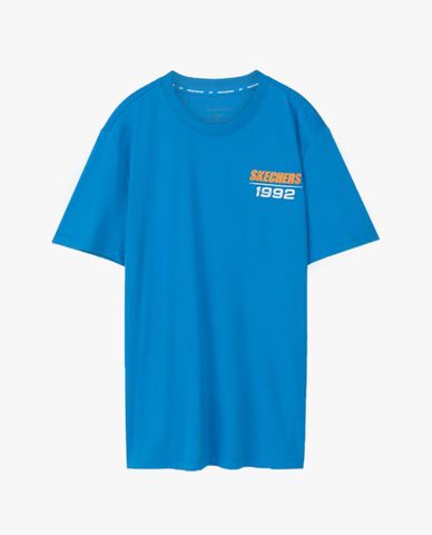  SKECHERS - Áo thun nam tay ngắn phối logo năng động 