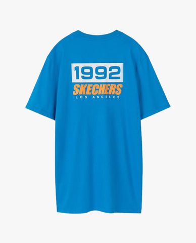  SKECHERS - Áo thun nam tay ngắn phối logo năng động 