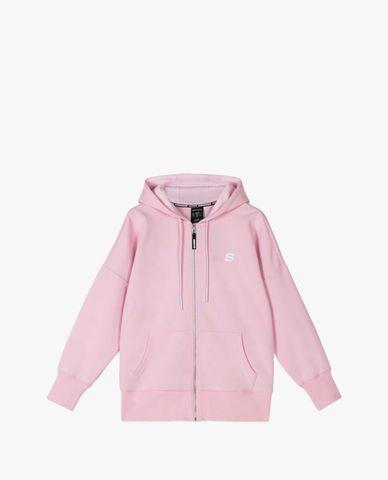  SKECHERS - Áo khoác thể thao nữ tay dài phối mũ thời trang 