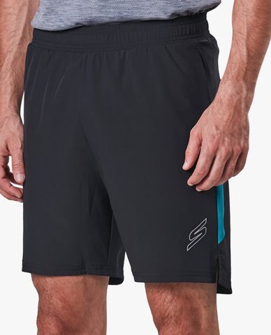  SKECHERS - Quần short tập luyện nam phối logo thời trang 