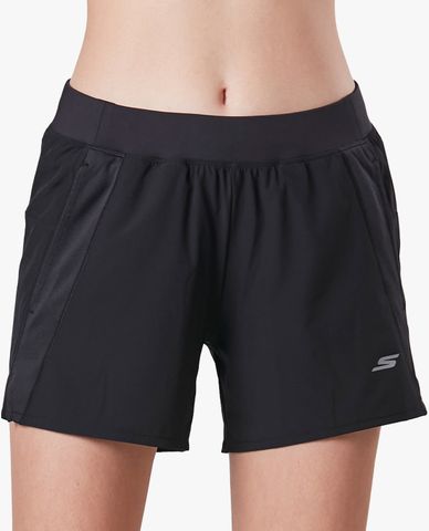  SKECHERS - Quần short tập luyện nữ lưng thun hiện đại 