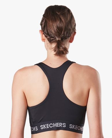  SKECHERS - Áo bra thể thao nữ in logo thương hiệu thời trang 