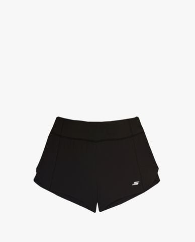  SKECHERS - Quần shorts chạy bộ nữ lưng thun phối logo 