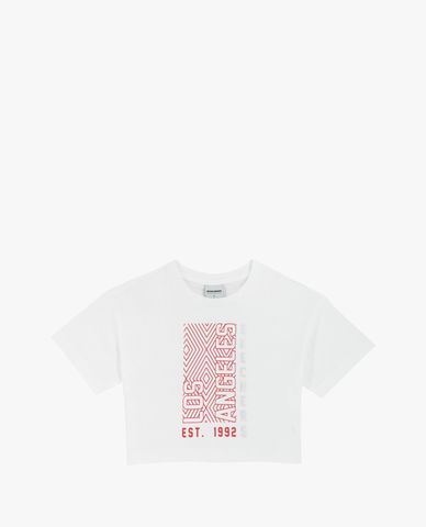  SKECHERS - Áo croptop bé gái cổ tròn tay ngắn Los Angeles 